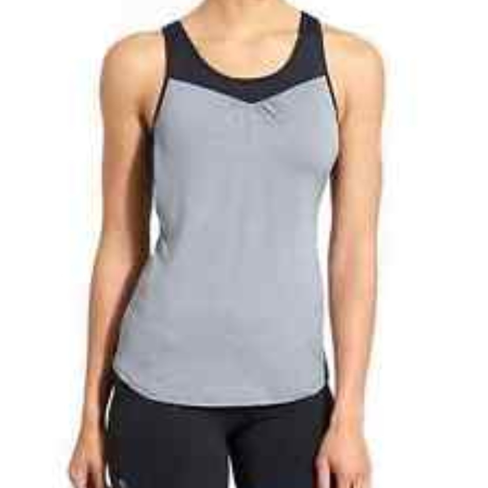 Athleta Mesh Supercharged Tank Heather Gray